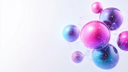 Poster - a collection of colorful spheres arranged in a pattern. the spheres are of different sizes and color