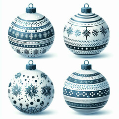 Wall Mural - set of christmas balls