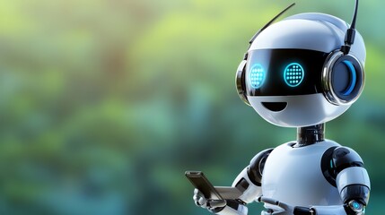 Poster - AI chatbot generating command prompt information, demonstrating its role in business communication and customer support, as part of the digital transformation and AI technology evolution.