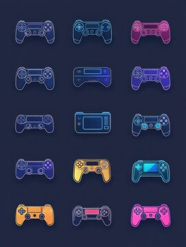 Game console multi color style icon. Simple thin line, outline of internet things icons for ui and ux, website or mobile application
