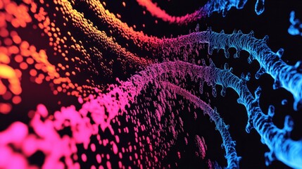 Poster - Dynamic waves of color illuminate technology art digital abstract vibrant environment