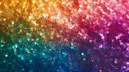 Wall Mural - vibrant rainbow glitter sparkling multicolor background with shimmering light effects