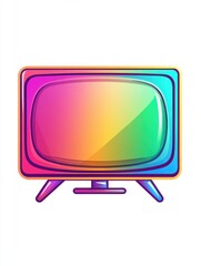 Aufkleber - Smart tv multi color style icon. Simple thin line, outline of internet things icons for ui and ux, website or mobile application