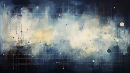 Wall Mural - background of the planet in the sky, dark and light tones in art work , astrology background in the style of impressionism