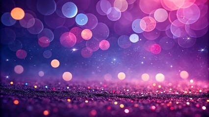 Wall Mural - Blurred empty theater stage with fun colourful spotlights, abstract image of concert lighting illumination background. Concert stage with effect LED lighting spotlights performance  wallpaper