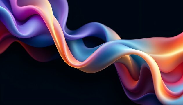 Colorful Glass 3D Object abstract wallpaper background. Abstract 3d modern wave background. Abstract graphic art wallpaper background computer