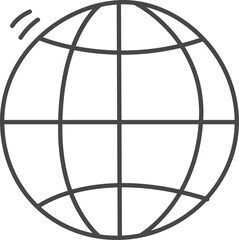 Poster - A black and white drawing of a globe
