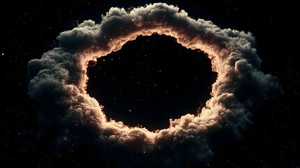 Wall Mural - stunning cosmic cloud formation with luminous edges in space