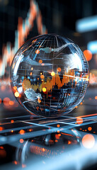 Poster - Global economic volatility analysis insights on market trends business insights digital environment data-driven viewpoint