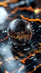 Poster - Economic volatility and global markets analyzing trends through data visualization business analysis digital environment insightful perspective