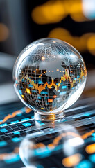 Poster - Economic volatility insights global market trends financial data visualization digital environment analytical viewpoint