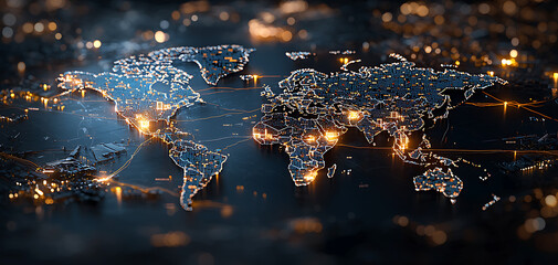 Poster - Global economic volatility revealed through dynamic network mapping visualizing connectivity across continents technology-driven insight