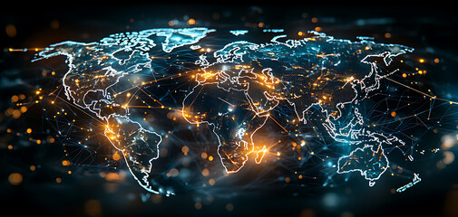 Poster - Global economic volatility visualization data analysis digital environment global perspective technology insights