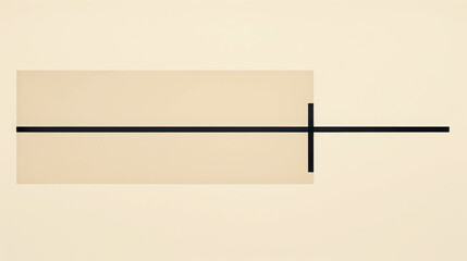 Poster - Abstract minimalist design featuring geometric shapes and contrasting colors
