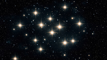 Wall Mural - sparkling stars in dark night sky with twinkling light and cosmic beauty