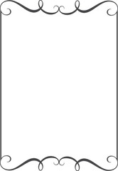 Wall Mural - a black frame with a white background