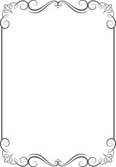 Wall Mural - a white frame with a black border