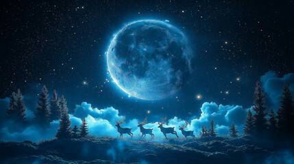 Wall Mural - reindeer