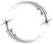 © LadadikArt - A black and white image of a starry night sky with a spiral design
