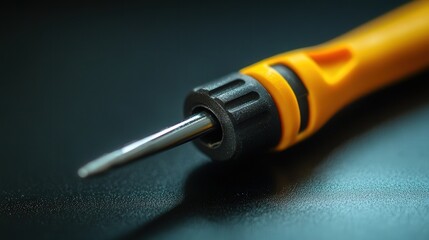 Poster - A close-up of a screwdriver with an insulated handle, ensuring safety while working on electrical tasks