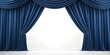 © AnamulHaqueAnik - Elegant blue curtains drawn open on a stage creating a dramatic atmosphere