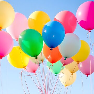 Aesthetic bursting celebratory balloons