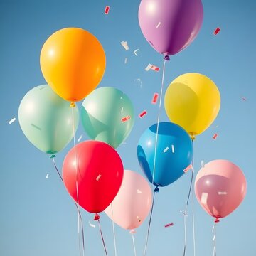 Aesthetic bursting celebratory balloons