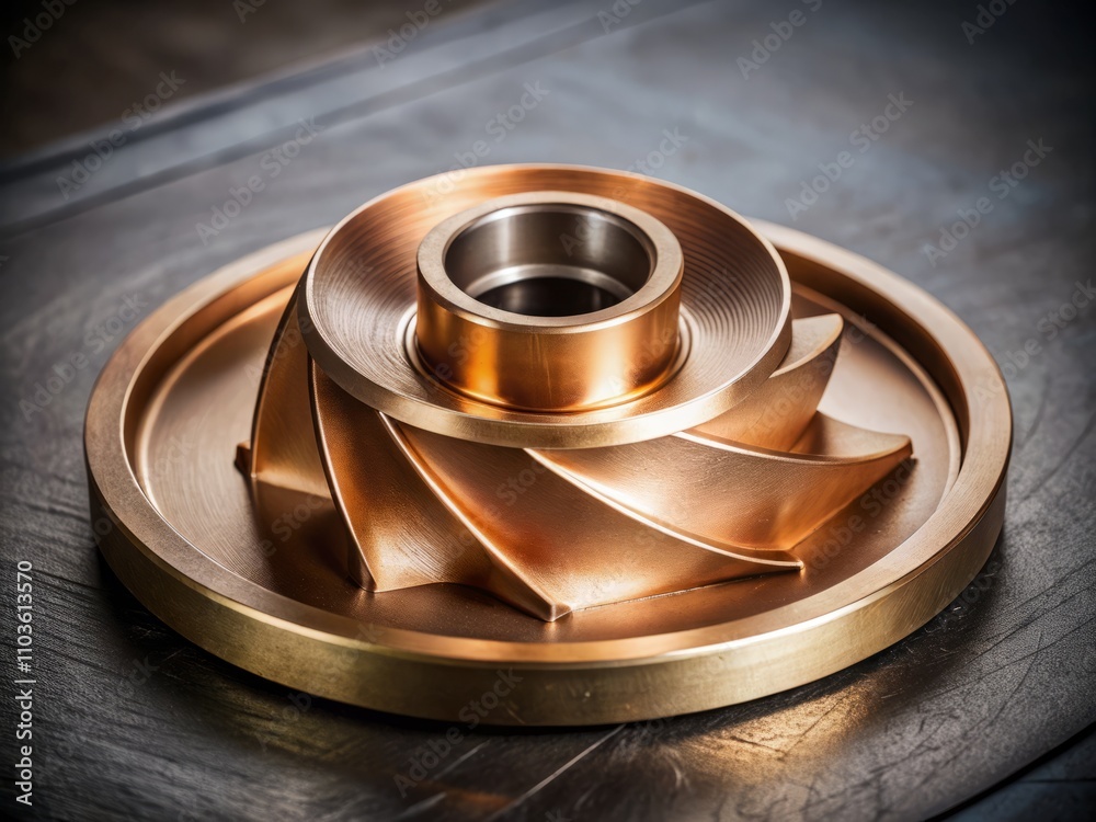 Minimalist Photography of a Worn Out Bronze Centrifugal Pump Impeller ...