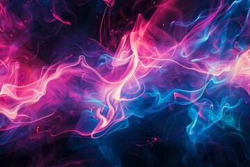 Poster - Colorful swirling smoke creating a vibrant abstract background