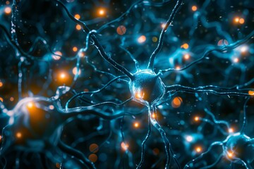 Poster - Neuron transmitting signals in the nervous system