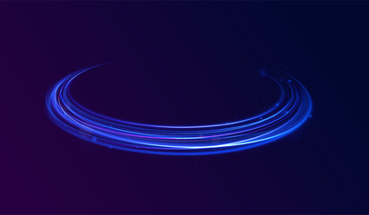 Poster - Shiny sparks of spiral wave. Png shine round frame with light circles light effect. Semicircular wave, light trail curve swirl, incandescent optical fiber vector, png, effect, wave,neon,line. 