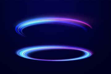 Wall Mural - big data traffic visualization, dynamic high speed, png, effect. vector glowing lines air flow effec