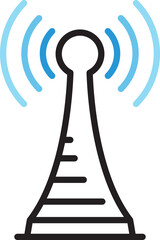 Poster - Network and Radio Mast Icon
