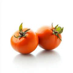 Wall Mural - persimmon on a white background