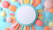 Colorful Abstract Design with Copy Space