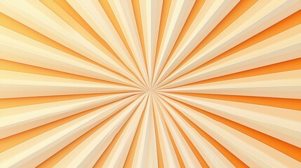Poster - Vibrant radial pattern featuring soft orange and cream colors, ideal for background designs, banners, and artistic projects requiring eye-catching visuals.