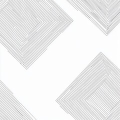 Poster - Abstract black and white geometric pattern showcasing layered shapes and depth illusion.