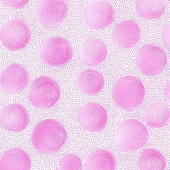 Poster - A vibrant pink circular pattern on a soft white background, creating a playful and cheerful atmosphere.