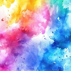 Poster - Vibrant abstract watercolor pattern showcasing a blend of warm and cool colors.