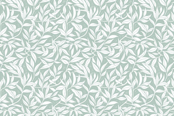 Poster - Toile pattern tapestry. Linocut print. Monochrome botanical pattern background. Created with Generative AI technology.