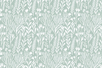 Poster - Toile pattern tapestry. Linocut print. Monochrome botanical pattern background. Created with Generative AI technology.