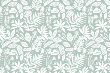 Poster - Toile pattern tapestry. Linocut print. Monochrome botanical pattern background. Created with Generative AI technology.