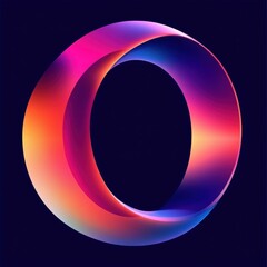 Poster - A vibrant abstract design featuring a flowing, colorful ring on a dark background, radiating energy and movement.