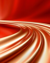 Wall Mural - Abstract flowing lines on a vibrant red background