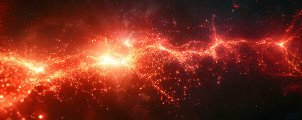Poster - Abstract Red Energy Wave Network Design