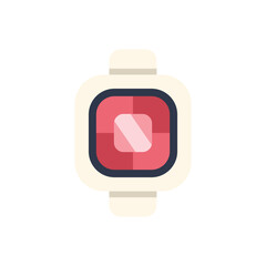 Poster - modern smartwatch with a digital display showing the current time on a white background