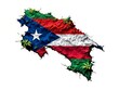 © Sandra - A flag's embrace of Costa Rican geography; artistry in patriotism.