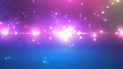 Wall Mural - Mesmerizing Cosmic Light Show with Vibrant Pink and Blue Hues