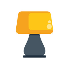 Poster - yellow electric table lamp illuminating with warm light, creating a cozy atmosphere