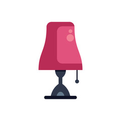 Poster - stylish pink desk lamp standing on a surface, illuminating the space with its warm glow